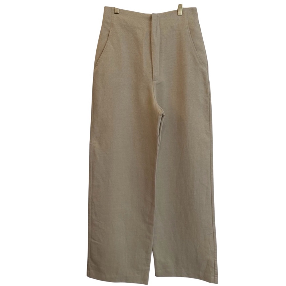 Zara NWT Wide Leg High Rise Trouser Pants